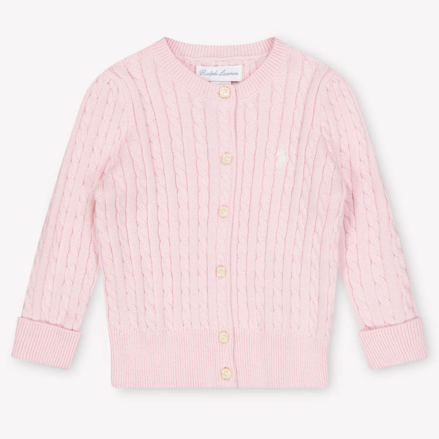 Ralph Lauren Bébé Filles Cardigan en Rose Léger