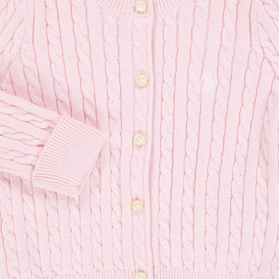 Ralph Lauren Bébé Filles Cardigan en Rose Léger