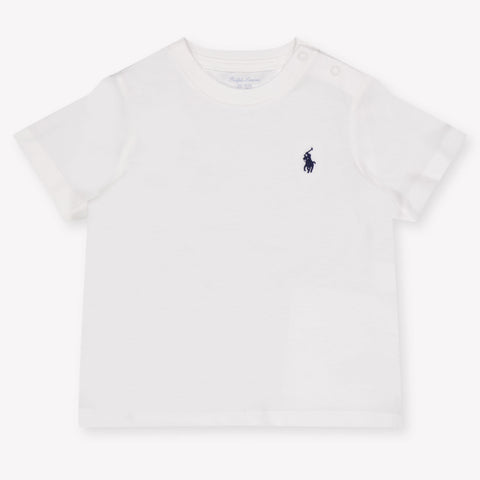 Ralph Lauren bebe Chicos Camiseta adentro Blanco