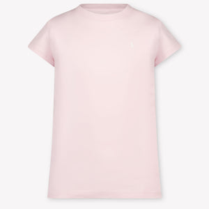 Ralph Lauren niños Chicas Camiseta adentro Rosa claro