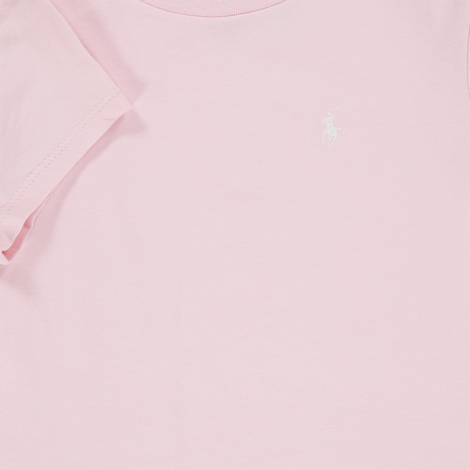 Ralph Lauren Bambini Ragazze Maglietta dentro Rosa Chiaro