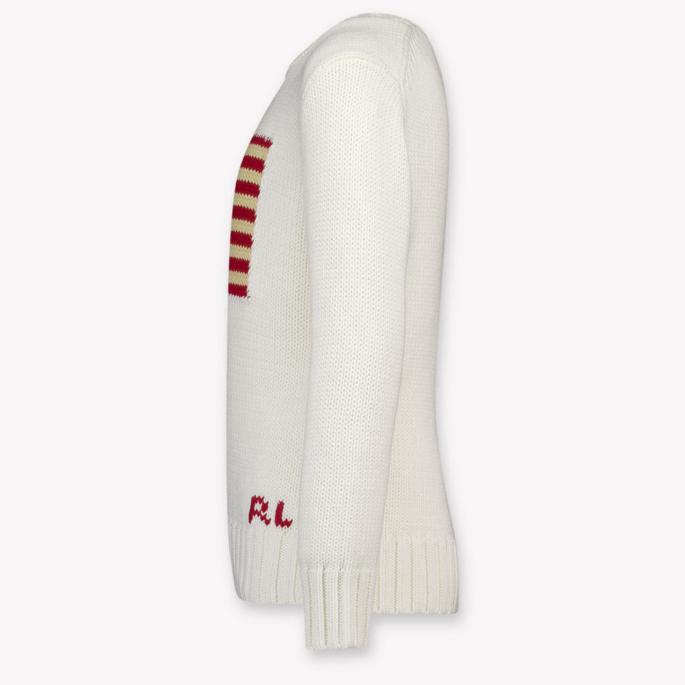 Ralph Lauren niños Chicos suéter en Blanco