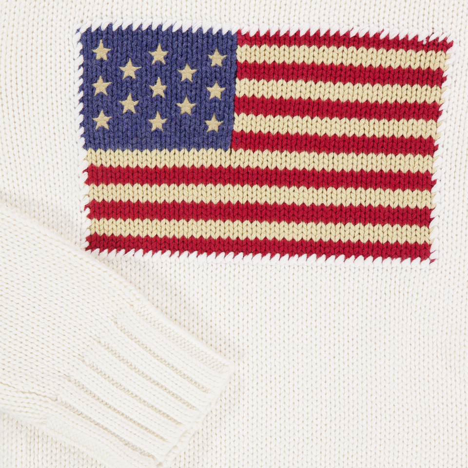 Ralph Lauren niños Chicos suéter en Blanco