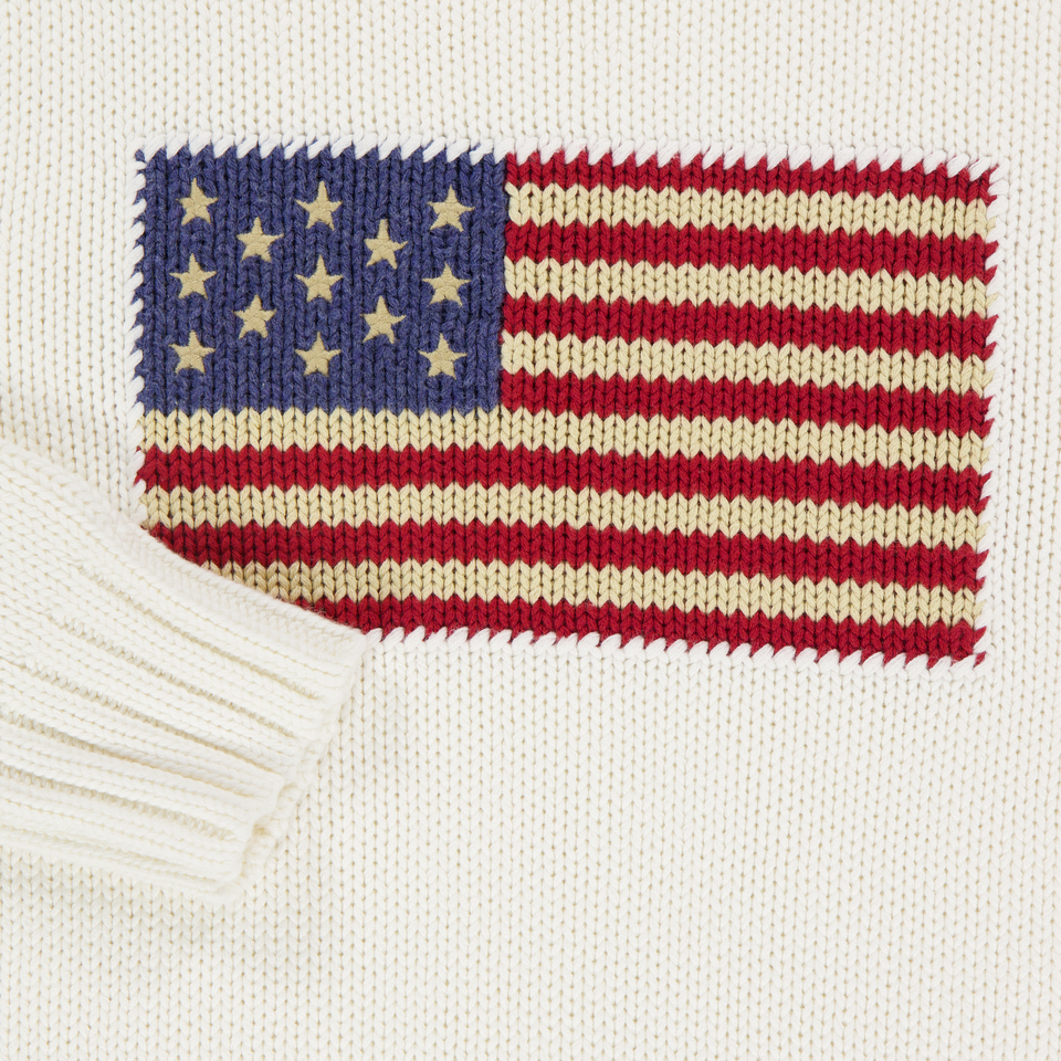 Ralph Lauren Enfants Garçons Pull en Blanc