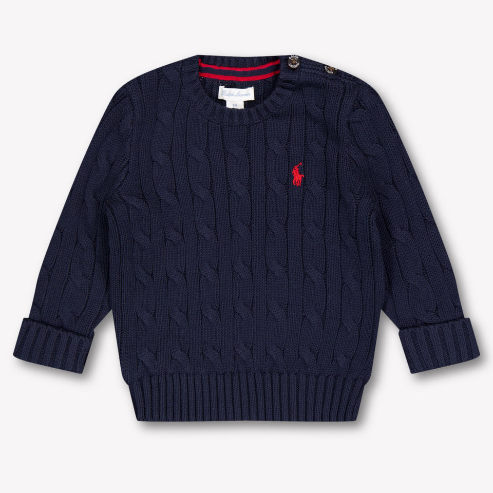 Ralph Lauren Baby Jungen Pullover rein Marineblau
