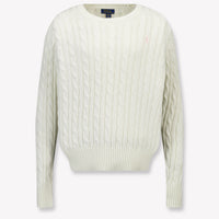 Ralph Lauren Kinder Mädchen Pullover rein Grauweiß