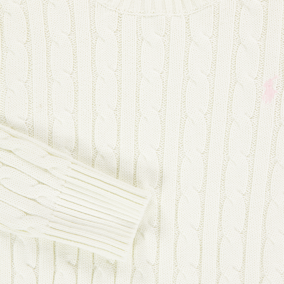 Ralph Lauren niños Chicas suéter en Blanco Roto