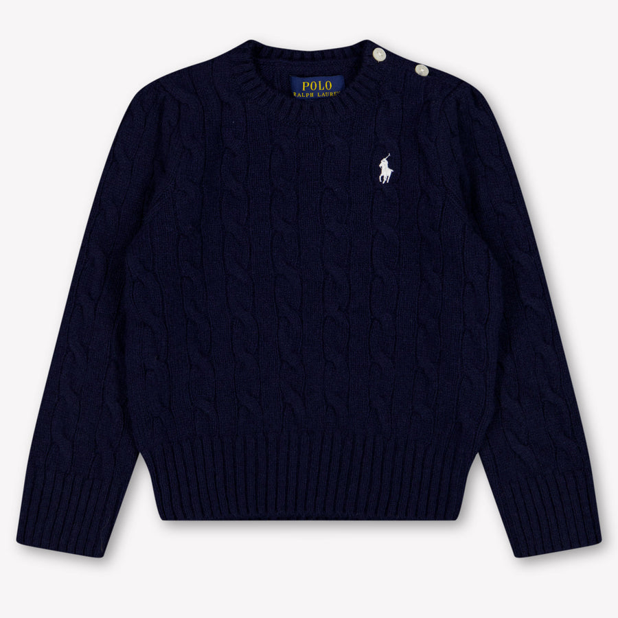 Ralph Lauren Bambini Ragazze Maglione dentro Navy