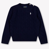 Ralph Lauren Kinder Mädchen Pullover rein Marineblau