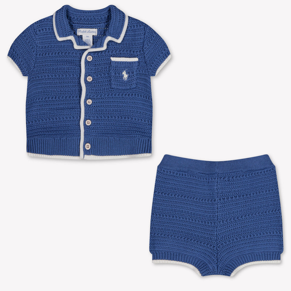 Ralph Lauren Baby Jongens Setje In Donker Blauw