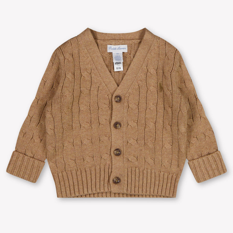 Ralph Lauren Bambino Ragazzi Cardigan dentro Cammello