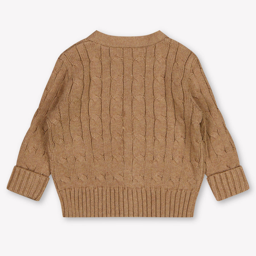 Ralph Lauren Bambino Ragazzi Cardigan dentro Cammello