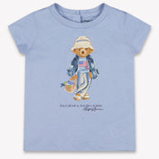 Ralph Lauren bebe Chicas Camiseta adentro Azul Claro