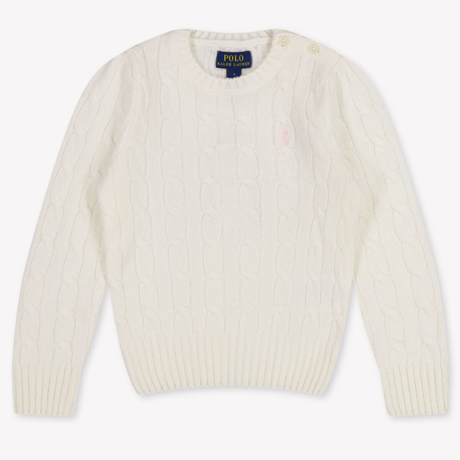 Ralph Lauren Bambini Ragazze Maglione dentro Off White