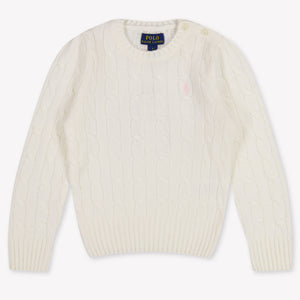 Ralph Lauren Kinder Mädchen Pullover rein Grauweiß