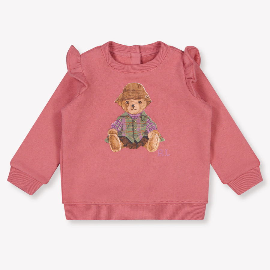 Ralph Lauren Bambino Ragazze Maglione dentro Rosa Antico