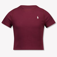 Ralph Lauren Bambini Ragazze Maglietta dentro Bordeaux