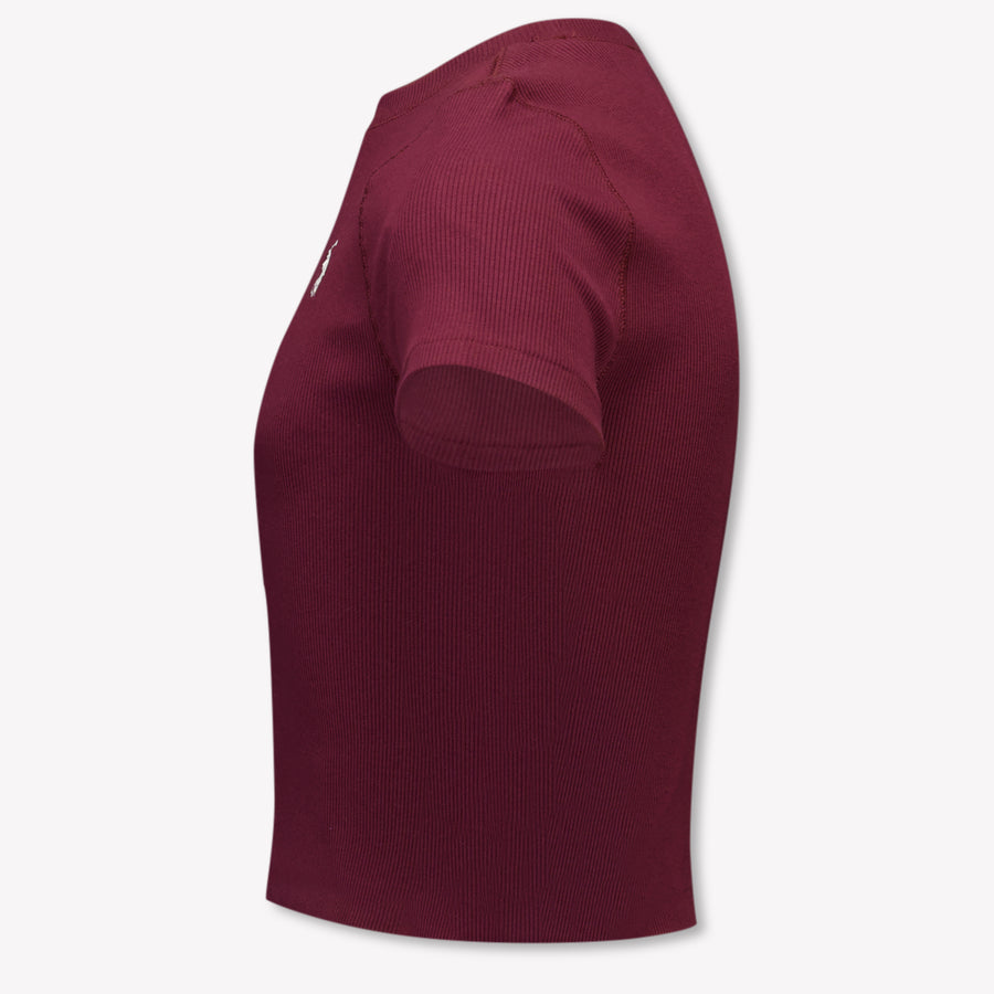 Ralph Lauren Bambini Ragazze Maglietta dentro Bordeaux