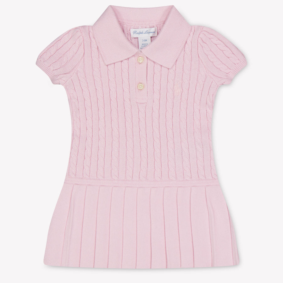 Ralph Lauren Baby Girls Dress In Light Pink