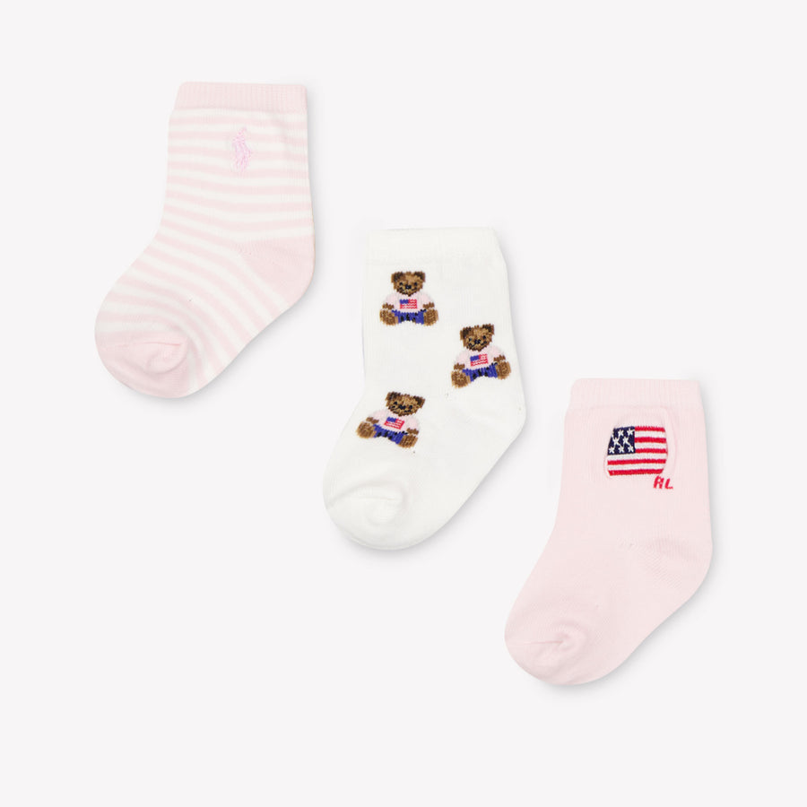 Ralph Lauren bebe Chicas Calcetines adentro Rosa claro