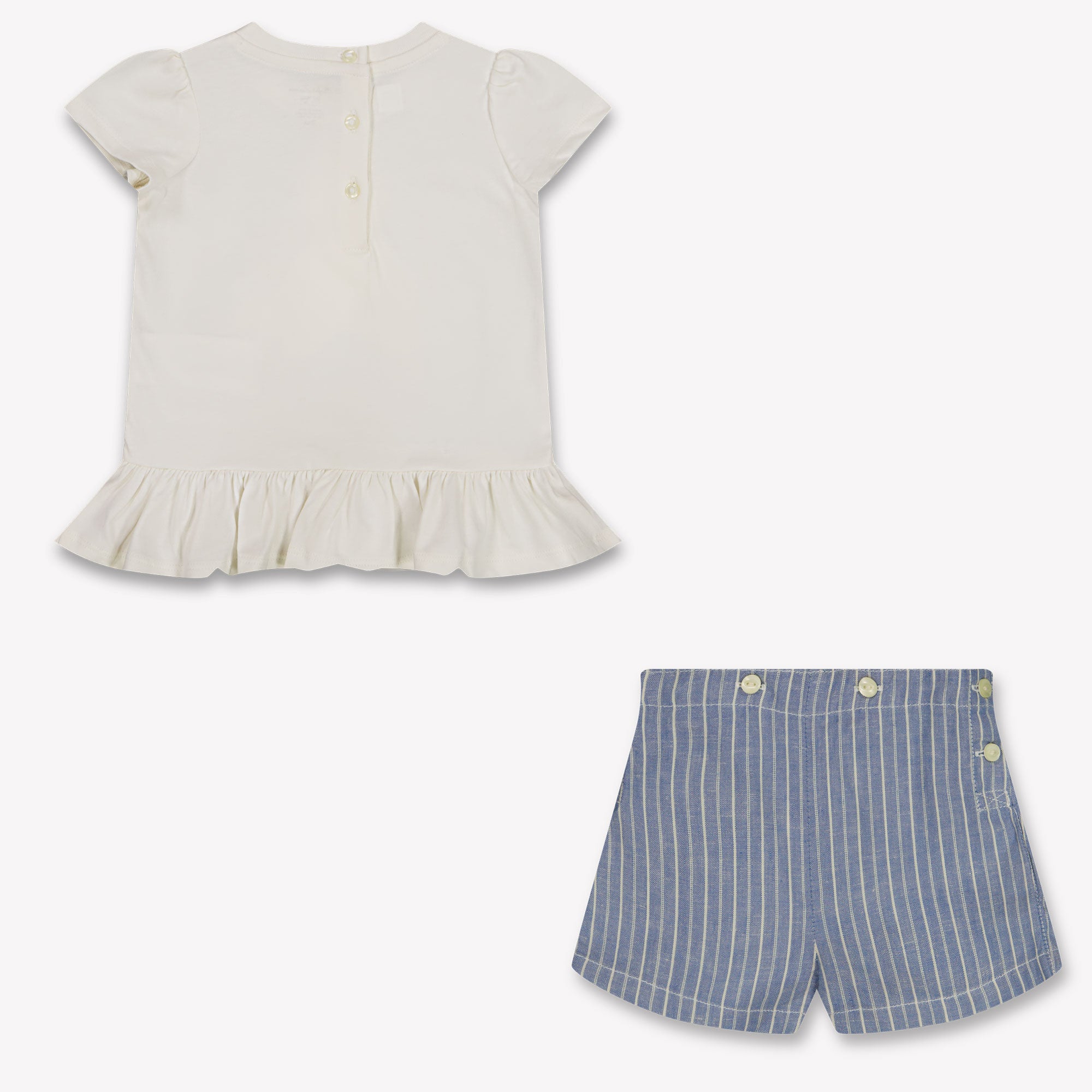 Ralph Lauren bebe Chicas Establecer en Blanco Roto