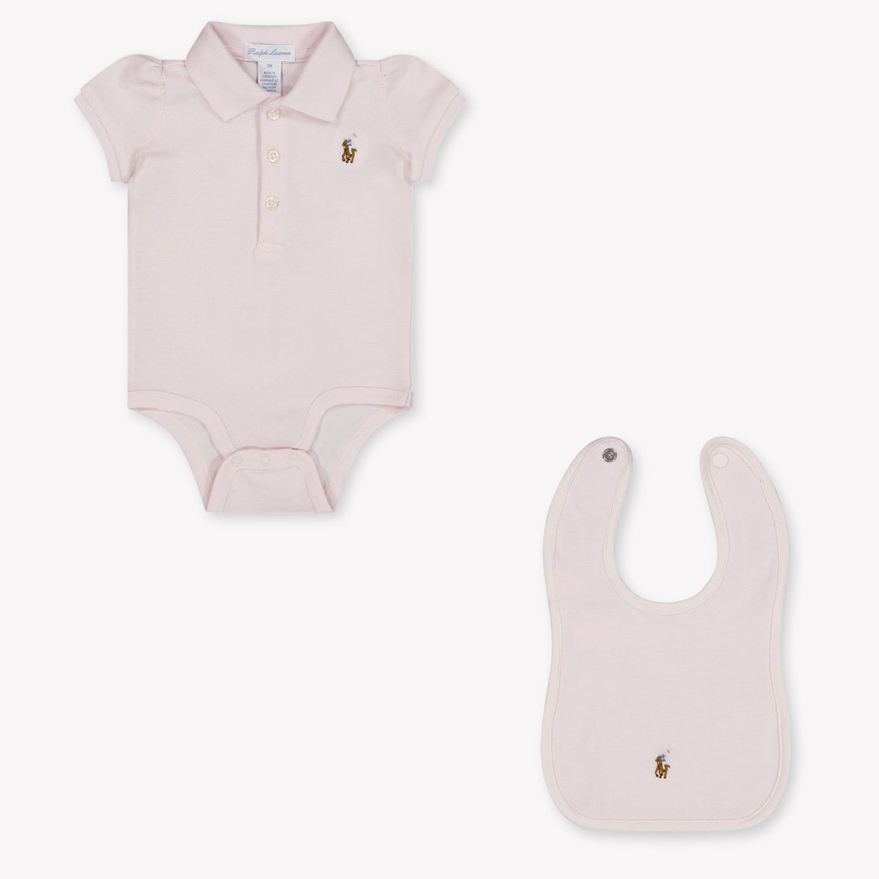 Ralph Lauren Baby Unisex Romper In Light Pink