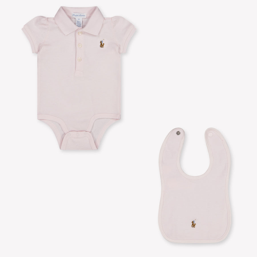 Ralph Lauren Baby Unisex Romper In Light Pink