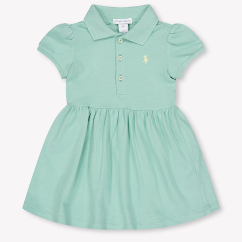 Ralph Lauren Baby Girls Dress In Light Green