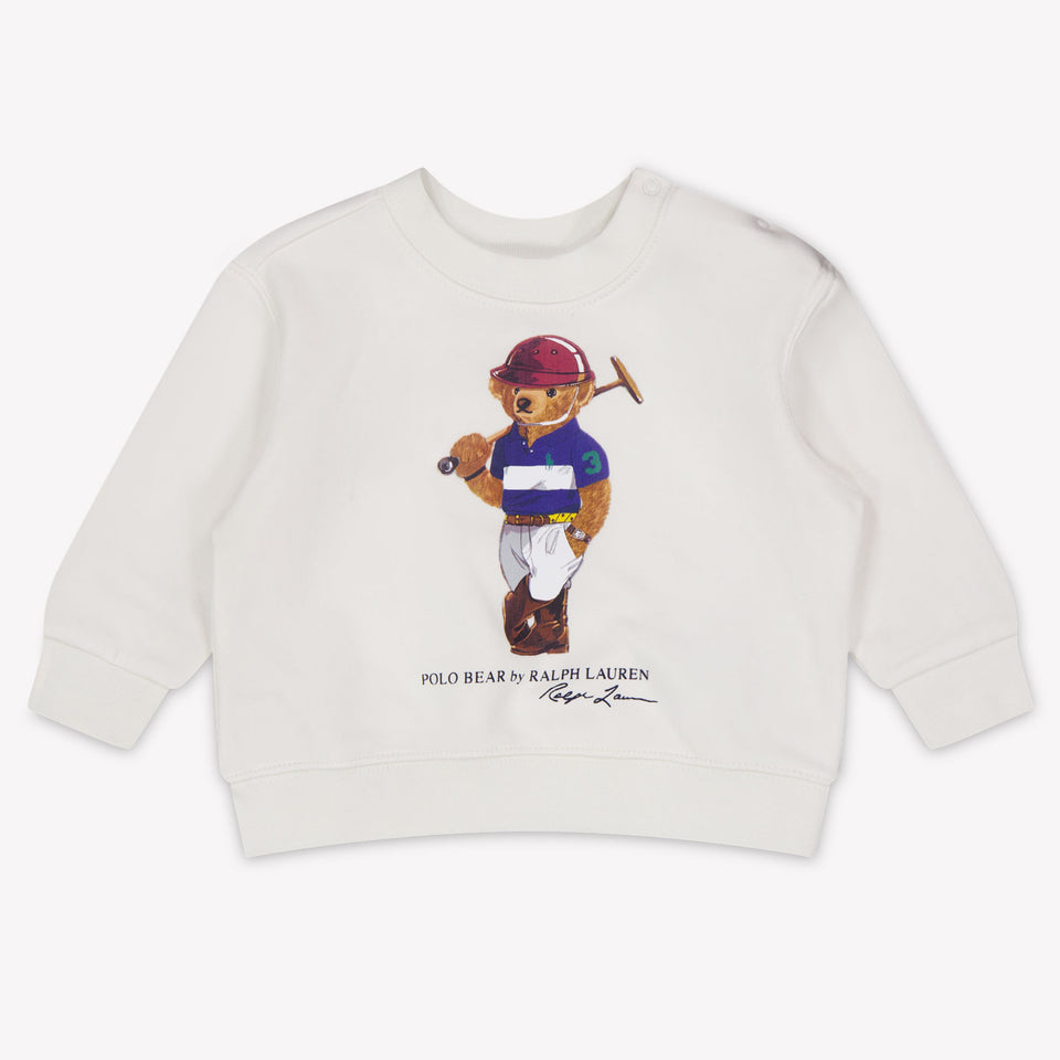 Ralph Lauren bebe Chicos suéter en Blanco