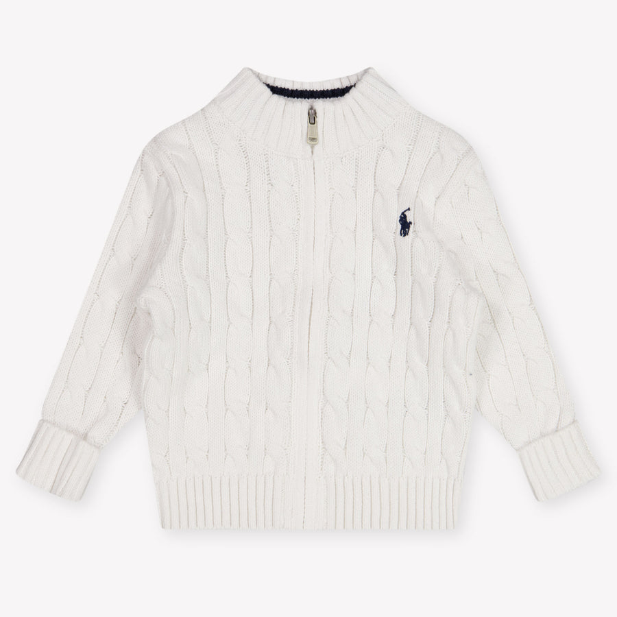 Ralph Lauren bebe Chicos suéter en Blanco