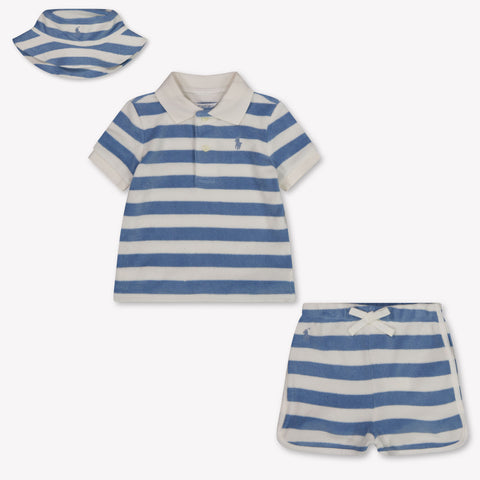 Ralph Lauren Baby Boys Set In Light Blue