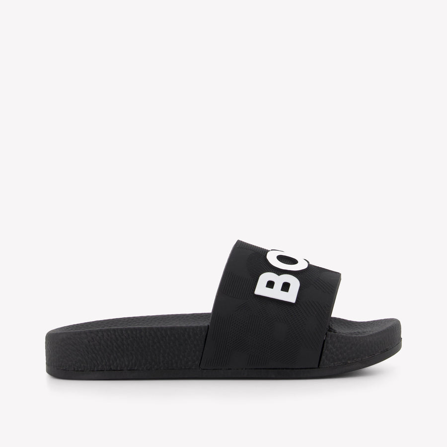 Boss Garçons Pantoufles Noir
