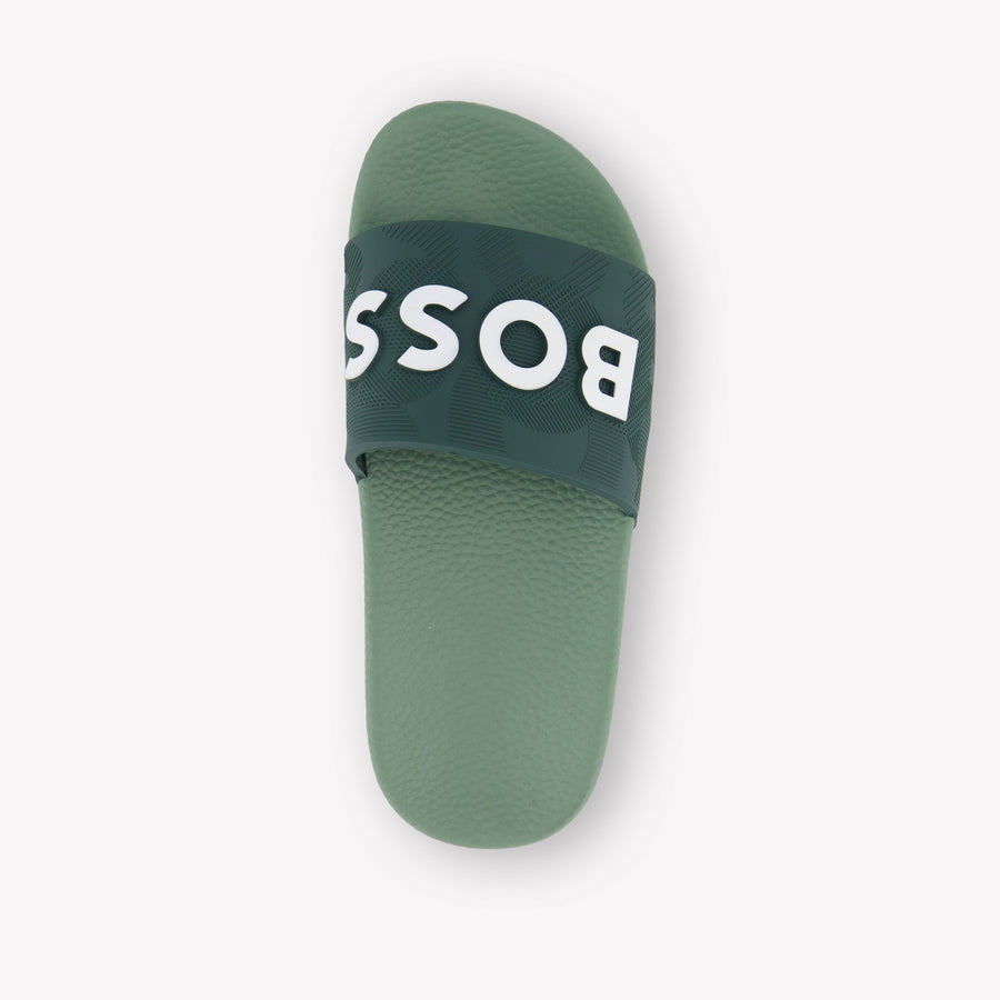 Boss Garçons Pantoufles Vert