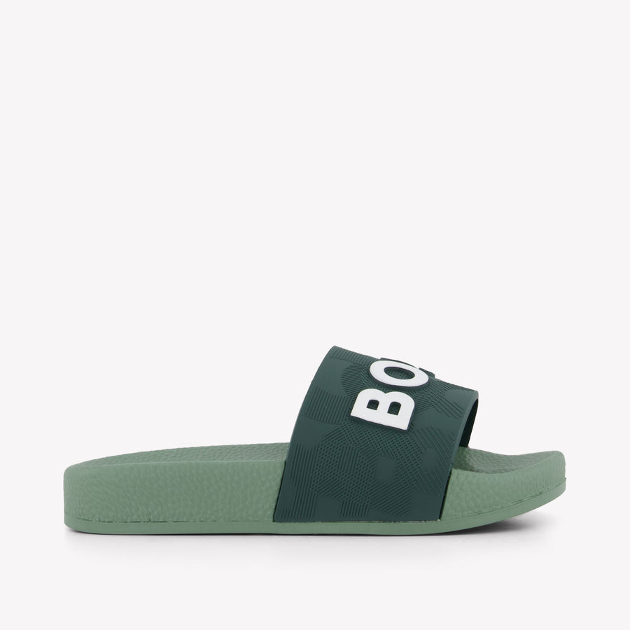 Boss Garçons Pantoufles Vert