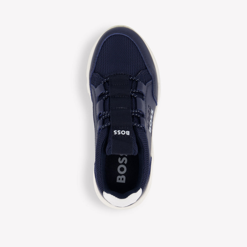 Boss Garçons Baskets dans Navy
