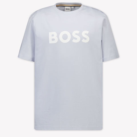 Boss Kinder Jongens T-Shirt In Licht Blauw