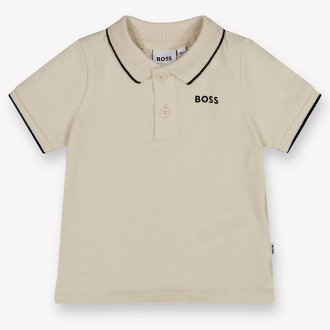 Boss Baby Boys Polo In Light Beige
