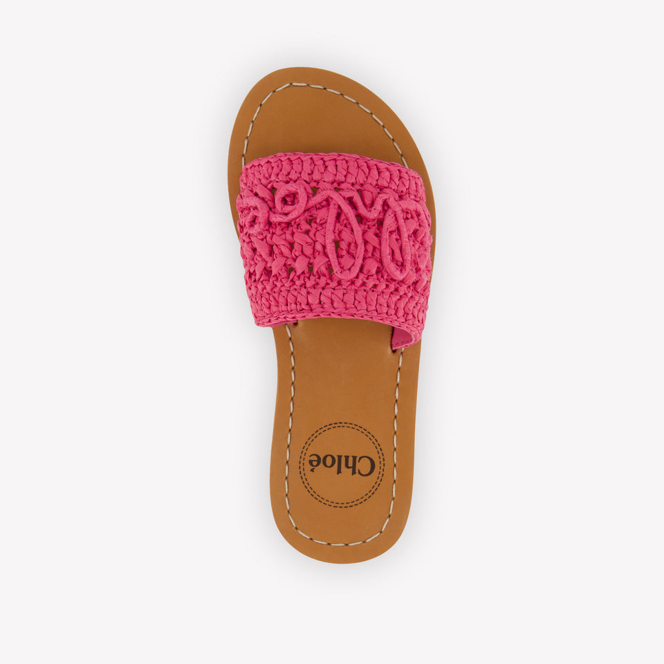 Chloe Girls Flipflops In Fuchsia