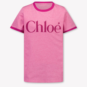Chloe Kids Girls T-Shirt In Fuchsia