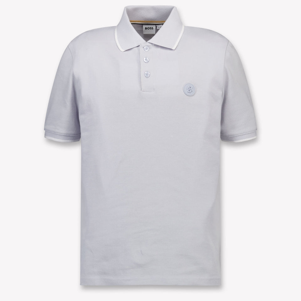 Boss Kids Boys Polo In Light Blue
