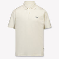 Boss Bambini Ragazzi Polo In Beige Chiaro