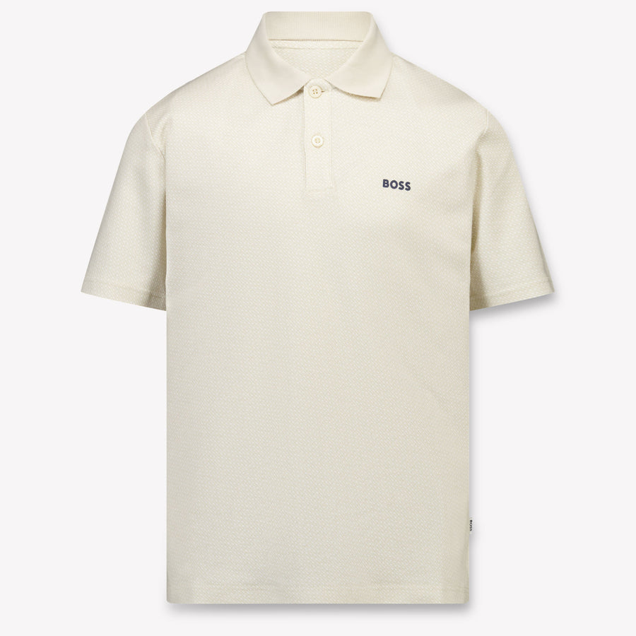 Boss Bambini Ragazzi Polo In Beige Chiaro