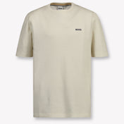 Boss Kinder Jongens T-Shirt In Licht Beige
