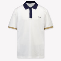 Boss Bambini Ragazzi Polo In Bianco