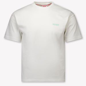 HUGO Kinder Jungen T-Shirt In Grauweiß
