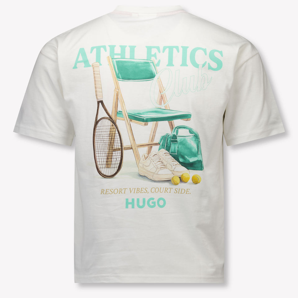 HUGO Kinder Jungen T-Shirt In Grauweiß
