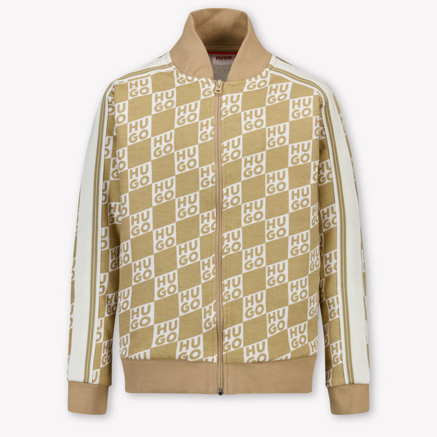 HUGO Kinder Jungen Strickjacke In Beige