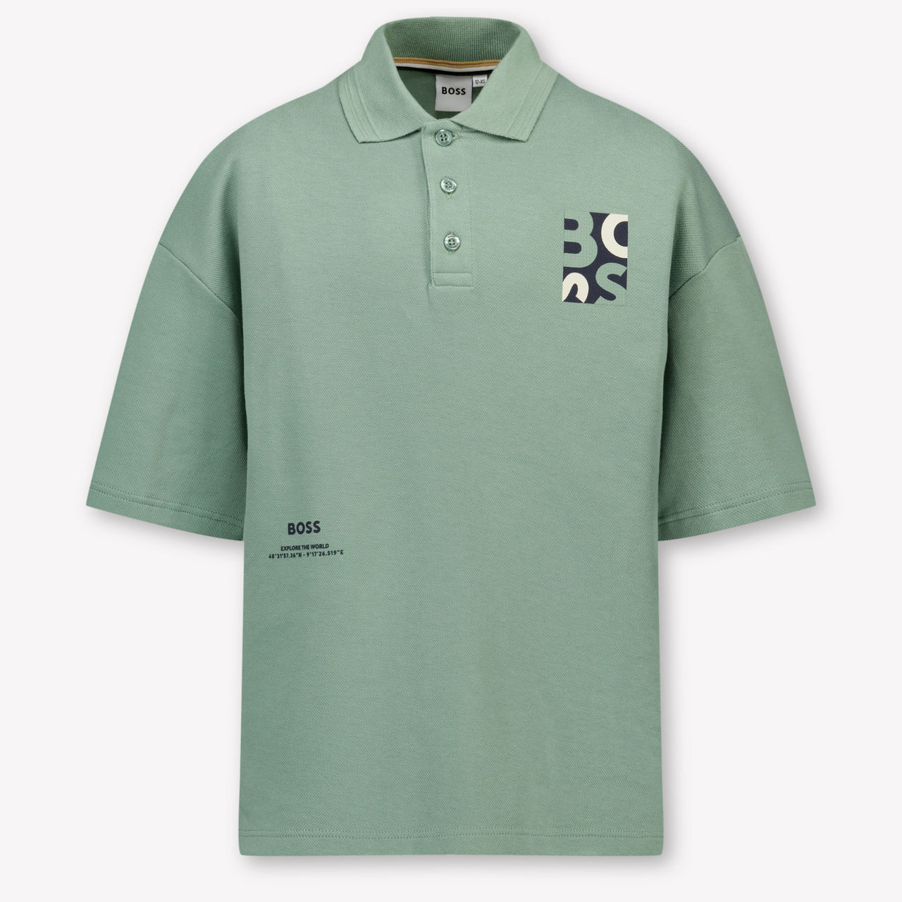 Boss Bambini Ragazzi Polo In Verde
