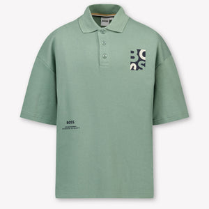 Boss Bambini Ragazzi Polo In Verde