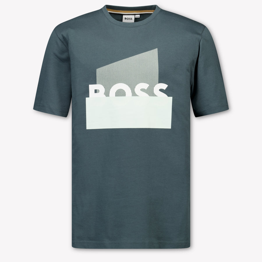 Boss Enfants Garçons T-shirt dans Vert Foncé